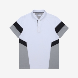 Fila Golf Color Scheme - Miesten Poolopaita - Valkoinen | FI-83346